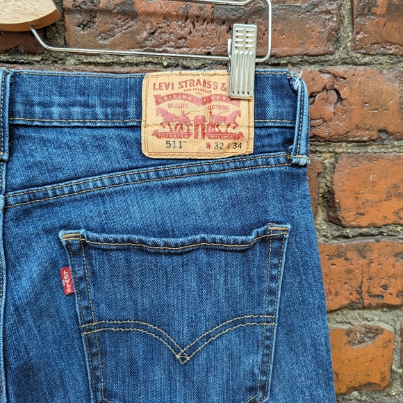 Levi's Classic Blue Denim 511s W 32 L 34 - Picture 4 of 6